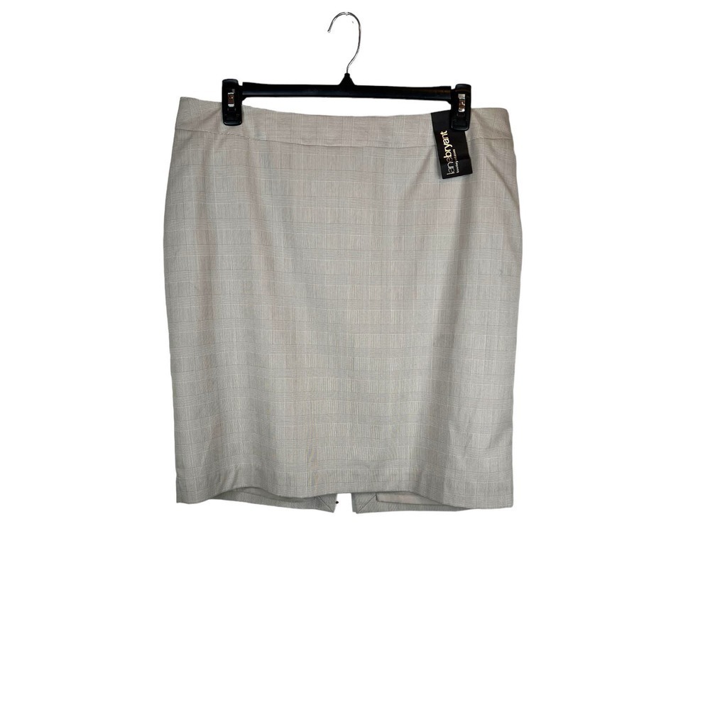 LANE BRYANT Career Skirt in Tan and White Women's Size 18